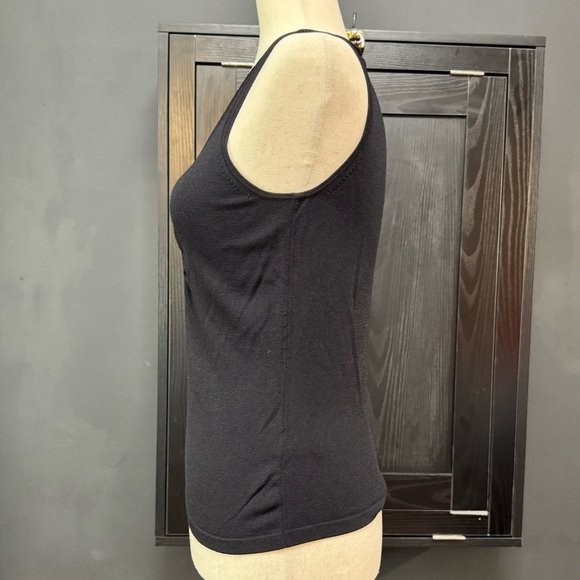 Banana Republic Black Ruched V-Neck Tank Top – Size Small - Picture 3 of 7